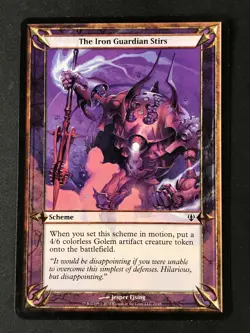 MTG Archenemy #22 The Iron Guardian Stirs (Oversize Card) 3.5x5" MP - Image 1