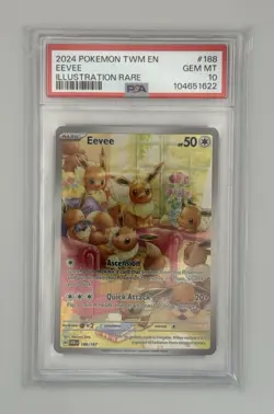 Eevee PSA 10 - #188/167 Twilight Masquerade - Pokemon TCG - Gem Mint Graded Card - Image 1