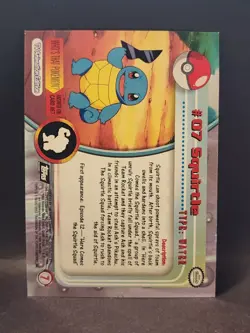 Topps Pokemon Card #07 Squirtle Holo Foil Black Logo Series - Image 2