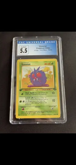 Pokemon CGC Mint 9 Venonat First Edition Jungle Set 63/64 Graded Card - Image 1