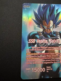 SSB Vegeta Saiyan Pride Card BT27-001 SLR Dragon Ball Super Masters History of Z - Image 4