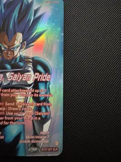 SSB Vegeta Saiyan Pride Card BT27-001 SLR Dragon Ball Super Masters History of Z - Image 5