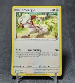 Smeargle Regular Rare Colorless 2021 EVOLVING SKIES Pokemon TCG Card 128/203 - Image 1