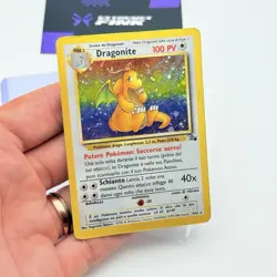 POKEMON CARD - DRAGONITE HOLO 4/62 - ITA - FOSSIL UNLIMITED -PLAYED POOR - Image 2