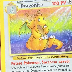 POKEMON CARD - DRAGONITE HOLO 4/62 - ITA - FOSSIL UNLIMITED -PLAYED POOR - Image 3