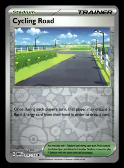 Cycling Road 157/165 Reverse Holo 151 Set Pokemon Card - Image 1
