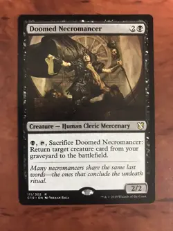 Doomed Necromancer MTG Magic the Gathering Card NM Near Mint Commander 2019 C19 - Image 2
