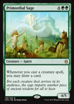 1x Primordial Sage NM-Mint, English Commander Anthology MTG Magic - Image 1