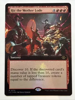 MTG Lost Caverns of Ixalan Hit the Mother Lode Extended Art Foil 0375 NM Rare - Image 1