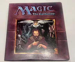 Magic The Gathering Vintage 3-Ring Binder – Wizards MTG Logo – Used - Image 1