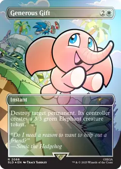 PRE-SALE - Generous Gift ✨RAINBOW FOIL✨ Secret Lair x Sonic - NM Magic MTG - Image 1