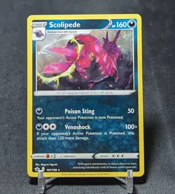 Scolipede Regular Rare Darkness Pokemon TCG SWSH CHILLING REIGN Card 107/198 - Image 1