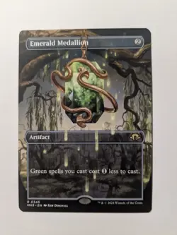 Emerald Medallion (Borderless) Modern Horizons 3 Regular MtG - Image 1