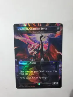 MTG Final Fantasy DIABOLOS GUARDIAN FORCE (Death's Shadow) FULL ART FOIL PROMO - Image 6
