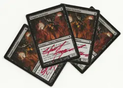 4 VAMPIRE LACERATOR SIGNED Zendikar Magic 3x ENG 1x ESP Steve Argyle MTG x4 - Image 1