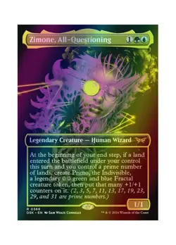 Magic the Gathering MTG DSK Zimone, All-Questioning 366 Foil Near Mint - Image 1