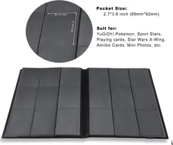 AITIME Sport Fans Gaming Card Collection Binder, 360 Side Loading Trading Card C - Image 3