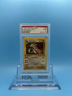 1999 Pokemon PSA 9 Kabutops 9/62 Fossil Holo First Edition - Image 1
