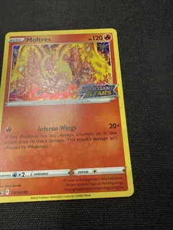 Moltres SWSH185 Stamped Brilliant Stars variant Pokemon TCG NM black star F - Image 2