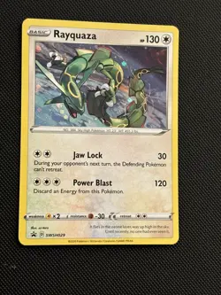 Rayquaza SWSH029 Pokémon Black Star Promo Cosmos Holo Crown Zenith Variant C - Image 1