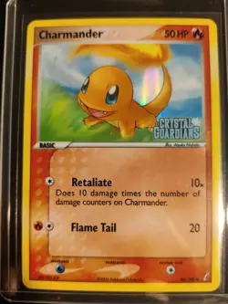 Charmander NM Pokemon TCG EX Crystal Guardians 48/100 Reverse Holo Common - Image 1