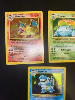 Pokemon Trio Starter Base Set Charizard Blastoise Venusaur ITA GOOD Condition - Image 1
