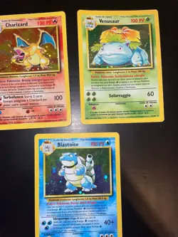 Pokemon Trio Starter Base Set Charizard Blastoise Venusaur ITA GOOD Condition - Image 11