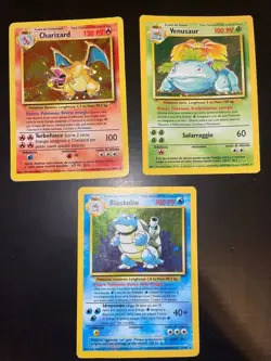 Pokemon Trio Starter Base Set Charizard Blastoise Venusaur ITA GOOD Condition - Image 2