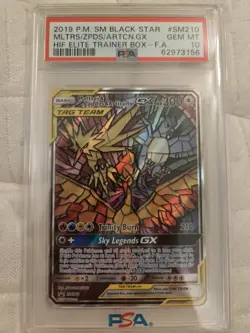Pokémon TCG - Hidden Fates- Moltres Zapdos Articuno GX - SM210 - Promo - PSA 10 - Image 5