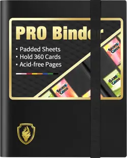 Heavy Duty Card Binder, Fabmaker 9 Pocket Trading Card Binder Holds 360 Cards, S - Image 1
