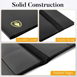 Heavy Duty Card Binder, Fabmaker 9 Pocket Trading Card Binder Holds 360 Cards, S - Image 2