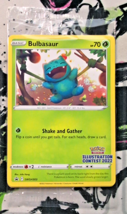 Illustration Contest 2022 Pokemon Bulbasaur Arcanine Greninja Sealed - Image 3
