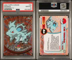 Nidorina #30 - 2000 Pokemon Topps Chrome Pokemon T.V - PSA 10 GEM MINT - Image 1