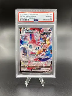 2022 POKEMON SWORD & SHIELD BRILLIANT STARS #TG15 FULL ART/SYLVEON VMAX PSA 10 - Image 1