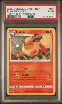 PSA 9 MINT Flareon SWSH041 Black Star Promos Cosmos Holo Eeveelution Pokémon TCG - Image 4