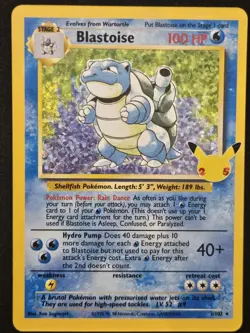 Blastoise 2/102 Celebrations Classic Collection Holo Rare Pokémon TCG 2021 NM - Image 1