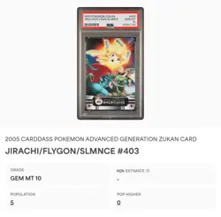 PSA 10 GEM MINT Jirachi Flygon Salamence 403 Carddass Zukan Bandai Pokémon POP 5 - Image 6