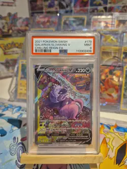 Pokémon Galarian Slowking V Alt Art 179/198 Chilling Reign Psa 9 - Image 3