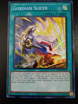 Gordian Slicer Ultra Rare 1st Edition ALIN-EN066 NM Yugioh - Image 3