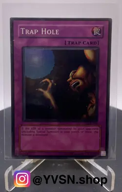 Yugioh! Trap Hole LOB-058 Super Rare Unlimited *see description* - Image 1