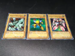 Yu-Gi-Oh! Magnet Warrior DOR-E001 / DOR-E002 / DOR-E003 Secret Rare Promo Set LP - Image 2