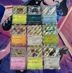 Pokémon TCG | Scarlet & Violet Paldean Fates Baby Shiny X9 Card Bundle - Image 1