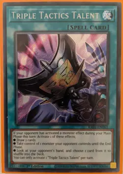 YuGiOh Triple Tactics Talent Secret Rare 1st Edition RA01-EN063 - Image 1