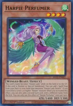 Yu-Gi-Oh TCG Ultra Rare BLC1-EN041 Harpie Perfumer (Gold) - Image 2