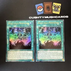 YUGIOH WORLD LEGACY MONSTROSITY ULTRA RARE DANE-EN059 1ST EDITION X2 - Image 1