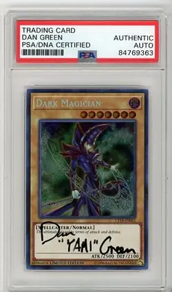 PSA Signed Dan Green Yu-Gi-Oh! TCG Dark Magician CT14-EN001 2017 Limited Edition - Image 3
