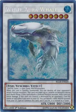 White Aura Whale - BLLR-EN020 - Secret Rare - 1st Edition PL/MP YuGiOh!  Battles - Image 1