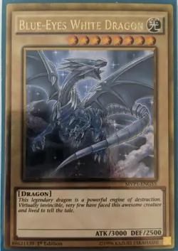 YuGiOh Blue-Eyes White Dragon Gold Rare 1st Edition MVP1-ENG55 - Image 1
