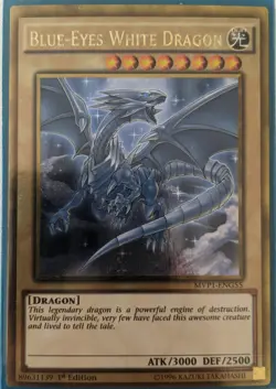 YuGiOh Blue-Eyes White Dragon Gold Rare 1st Edition MVP1-ENG55 - Image 2