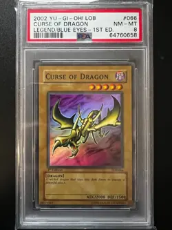 Curse of Dragon LOB-066 Super Rare 1st Edition PSA 8 Near Mint Yugioh - Image 1